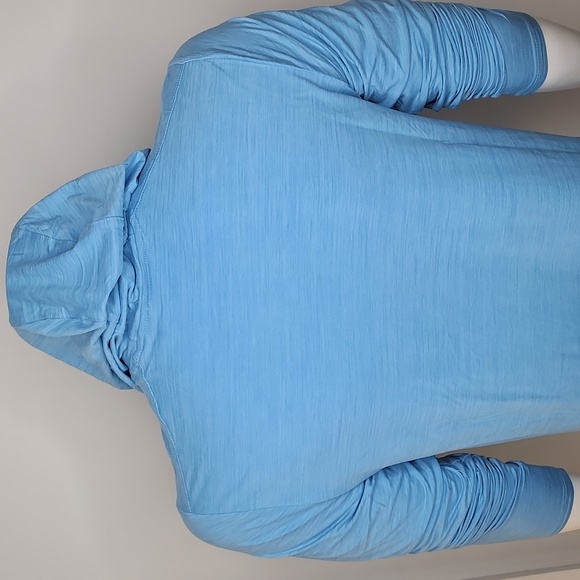 SPYDER ACTIVE MEN'S MEDIUM LONG SLEVES TSHIRT WITH HOODIE, RED LIGHT BLUE - Picture 4 of 12